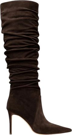 Michael Kors Dawn Laars met Hak - Dames - Laarzen met Hak - Bruin - 37 EU - Leer - Schoenen