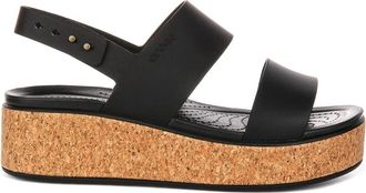 Crocs Wedges, female, Black, 3 UK, Brooklyn Cork Low Wedge