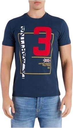 La Martina Heren, Tops, Blauw, Maat: XL Katoen