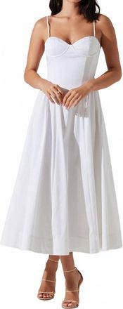 Astr Bustier Midi Dress In White