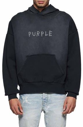 Purple Oversize Studded Logo Heavyweight Fleece Hoodie in Black at Nordstrom Rack, Size Large