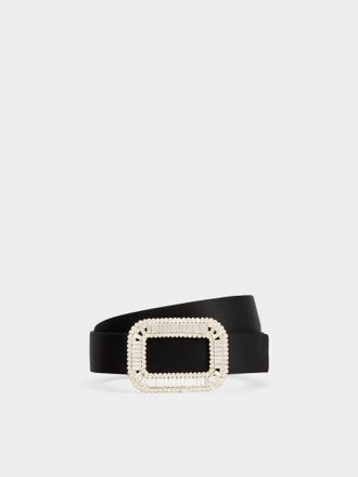 Roger Vivier Pilgrim Belt in satin