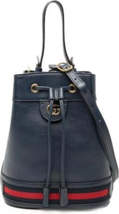 Gucci Pre-owned Bucket Bags, female, Blue, Size: ONE SIZE Pre-owned Vintage Bucket Bag