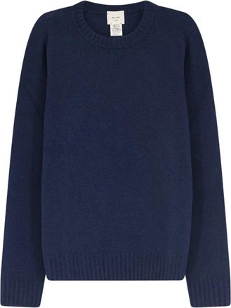 Alysi Crewneck Trui - Dames - Ronde hals truien - Blauw - XS - Wol - Truien & Vesten