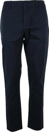 Dondup Blue Joe Tailored Stretch Cotton Trousers