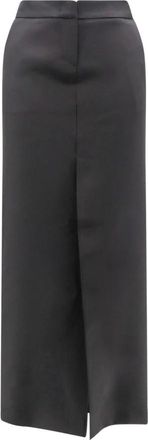 Actualee Gonna a tubino in raso - - Skirts - Donna - Nero - L