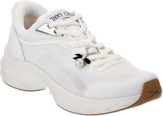 Jimmy Choo London Diamond Run F Leather & Canvas Sneaker