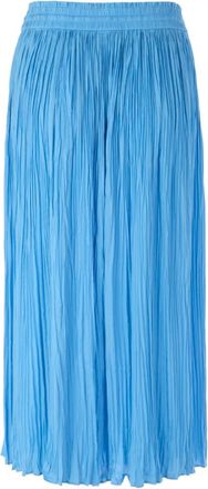 Marc Cain Pliss&eacute; Midi Rok - Dames - Midirokken - Blauw - 2XL - Polyester - Rokken