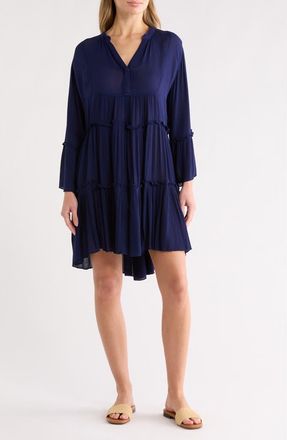 Elan A-Line Tiered Mini Dress in Navy at Nordstrom Rack, Size X-Small