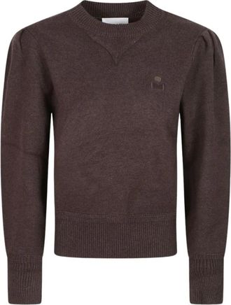 Isabel Marant Trui met ronde hals - Dames - Ronde hals truien - Bruin - 2XS - Truien & Vesten