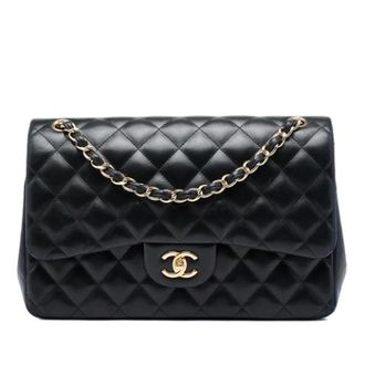 Chanel Pre-owned Classic Double Flap Shoulder Bag - Dames - Pre-owned - Zwart - Maat: ONE Size Leer