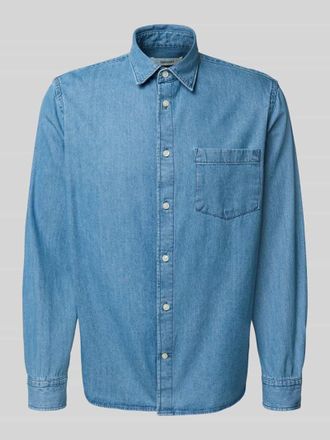 Selected Regular Fit Jeanshemd aus reiner Baumwolle Modell REGCARLO in Jeansblau, Gr&ouml;&szlig;e XL