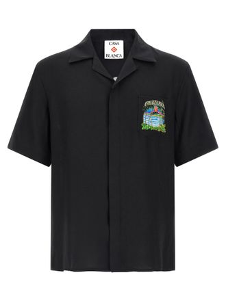 Casablanca Black Silk Mens Blouse