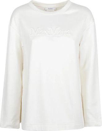 Max Mara Berma Sweatshirt - Dames - Sweatshirts - Wit - M - Katoen - Hoodies & sweatvesten