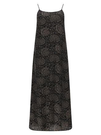 Uma Wang Anaya Viscose-Blend Floral Maxi Dress