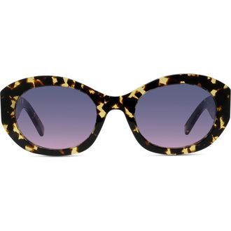 Givenchy 4G Oval Sunglasses in Havana /Gradient Blue at Nordstrom