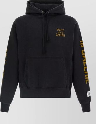 Gallery Dept. logo hooded sweatshirt front pocket ribbed cuffs