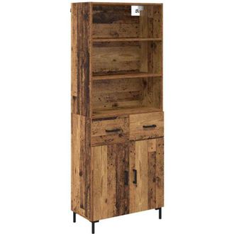 vidaXL Aparador Alto Con Caj&oacute;n Madera Vieja 69,5 X 34 X 180 Cm Vidaxl