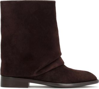 Kazar Suede Instapper Laarsjes - Dames - Enkellaarsjes - Bruin - 35 EU - Leer - Schoenen