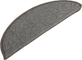 vidaXL Felpudos Para Escaleras (15 Unidades, 56 X 17 X 3 Cm, Gris, Semicirculares) Vidaxl