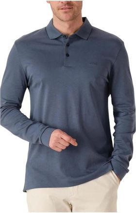 HUGO BOSS Tops, Heren, Blauw, M, Katoen, Pado 30 Polo