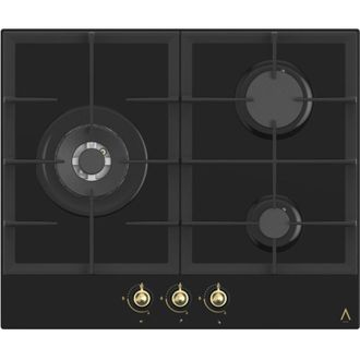 Alpha Placa De Gas Urano Gold R&atilde;&ordm;stica Dorada. Encendido Autom&aacute;tico, Wok, Parrillas De Hierro Fundido. Alta Gama