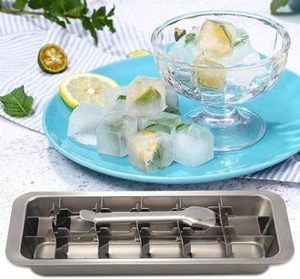 OEM Bandeja Para Cubitos De Hielo De Acero Inoxidable Con Asa Y Rompehielos - 2 En 1
