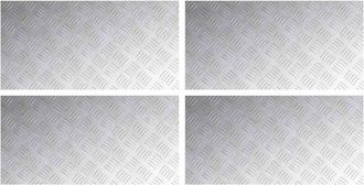 vidaXL Checker Plates 4 pcs Silver 80 x 40 cm Aluminium Vidaxl