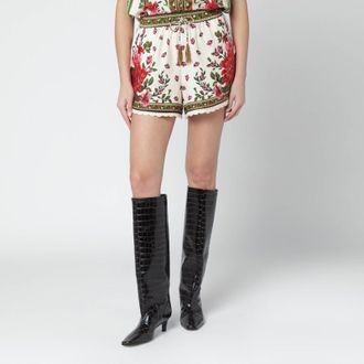Farm Rio Floral linen-blend shorts