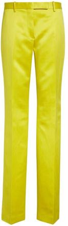 Tom Ford Duchesse Satin Trousers in By160 Citron at Nordstrom, Size 4 Us