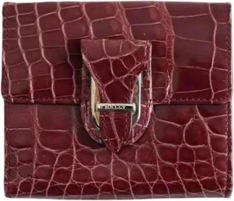 Bally Pre-owned Portefeuille - Dames - Vintage Accessoires - Rood - ONE Size - Leer - Vintage