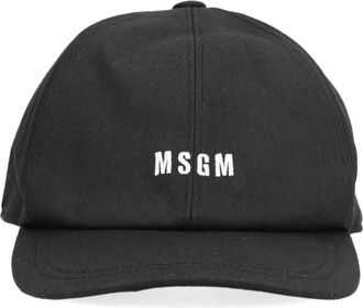 Msgm Black Logo Baseball Hat