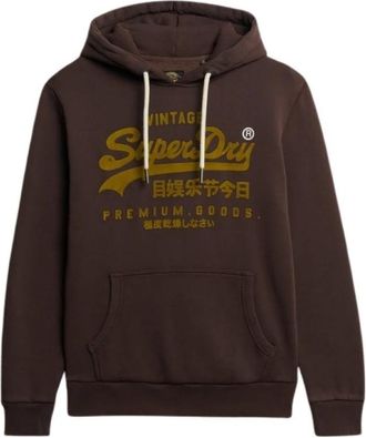 Superdry Vintage Logo Hoodie - Heren - Hoodies - Bruin - M - Katoen - Hoodies & sweatvesten