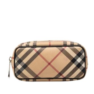 Burberry Pre-owned Canvas Pouch - - Pre-owned - Donna - Beige - ONE SIZE