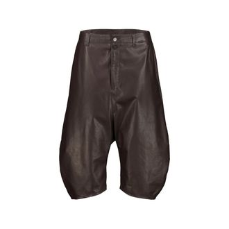 Christophe Lemaire Dropped-crotch Leather Trousers