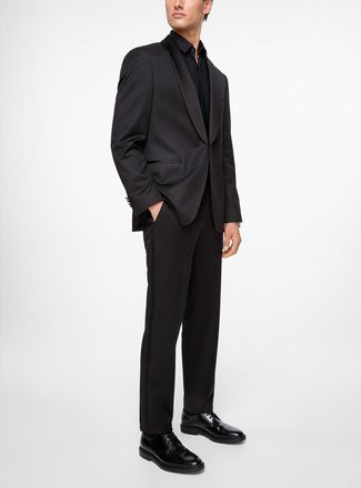 BOSS Mens Silky accent tuxedo trouser