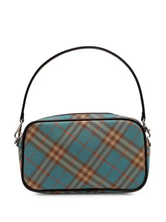 Burberry 2018-2023 Nova Check Pochette canvas handtas - Blauw