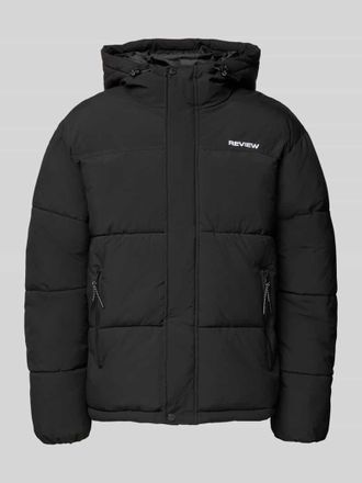 Review Steppjacke mit Label-Stitching und Rei&szlig;verschlusstaschen in Black, Gr&ouml;&szlig;e S