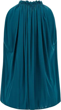 Balmain Pleated Jersey Blouse - Teal