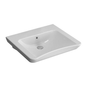 Vitra Lavabo S20 600 X 545/510 Mm Sin Orificio Para Grifer&iacute;a, Con Orificio Rebosadero Blanco