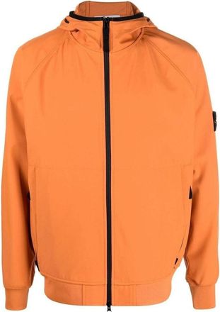 Stone Island Light Soft Shell-R Hooded Jacket Sienna 781540927-V0073