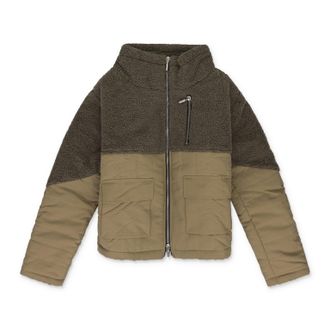 Rhude Brown Two Tone Sherpa Zip-UP