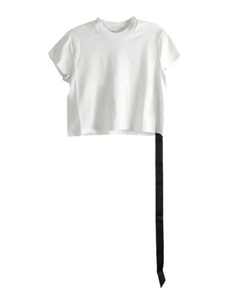 Rick Owens Cropped Small Level Tee Bianco