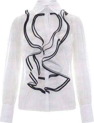 Elisabetta Franchi Blouses - Dames - Blouses - Wit - M - Overhemden