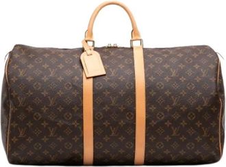 Louis Vuitton Pre-owned Keepall 55 - unisex - Vintage Weekendtas - Bruin - ONE Size - Vintage