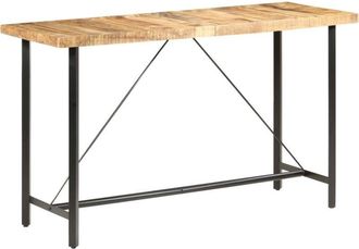 vidaXL Mesa de bar madera maciza de mango rugosa 180x70x107 cm Vidaxl