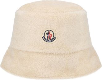 Moncler Beige Logo Bucket Hat