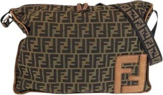 Fendi Pre-owned Cross Body Bags, female, Brown, Size: ONE SIZE Pre-owned Vintage Messenger Bag