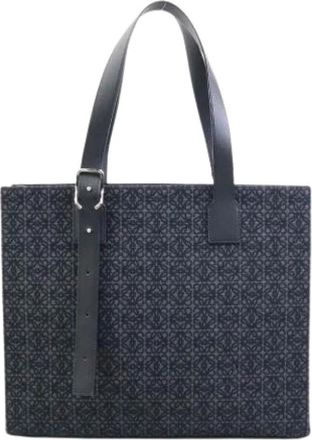 Loewe Pre-owned Leather Tote Bag - Heren - Vintage Shopper - Zwart - ONE Size - Leer - Vintage