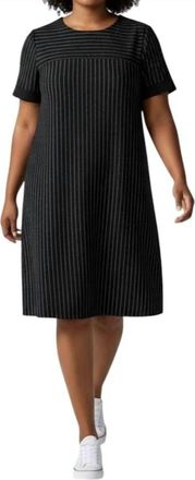 Mi Jong Lee Stitch Shift Dress In Black
